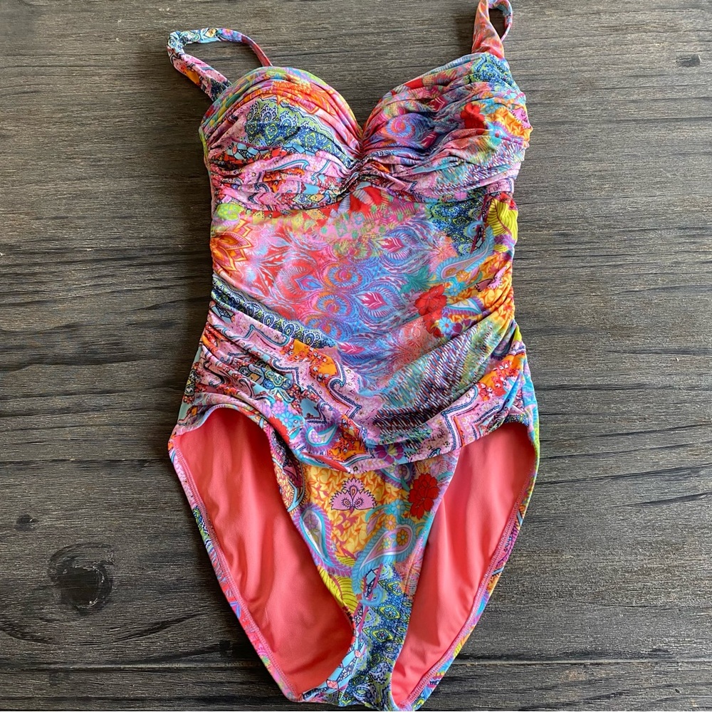 Bleu Rod Beattie size 10 one piece swimsuit